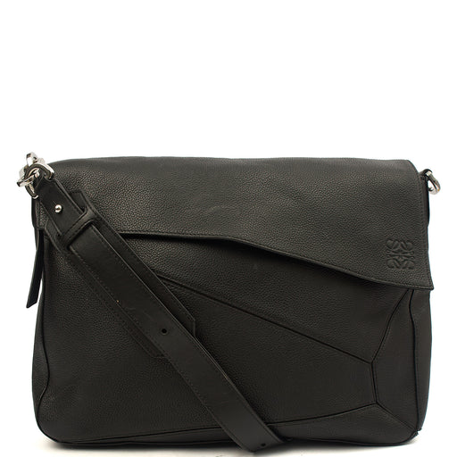 Picture of Loewe Cross Body Puzzle - Large in Black, Leather
