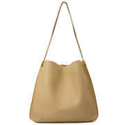 Picture of Saint Laurent Tote Suzanne Hobo in Neutral, Calfskin Leather
