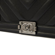 Picture of Chanel Shoulder Bag Boy - Medium in Black, Calfskin Leather