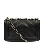 Picture of Chanel Shoulder Bag Boy - Medium in Black, Calfskin Leather