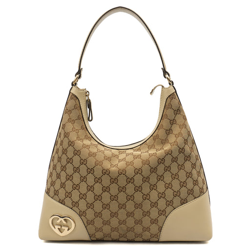 Picture of Gucci Tote Lovely Heart Hobo Bag - Large in Neutral, GG Canvas