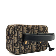 Picture of Christian Dior Cross Body Saddle Belt Pouch in Blue, Dior Oblique Embroidery