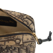 Picture of Christian Dior Cross Body Saddle Belt Pouch in Blue, Dior Oblique Embroidery