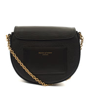Picture of Aspinal of London Cross Body Portobello Saddle Bag in Black, Leather