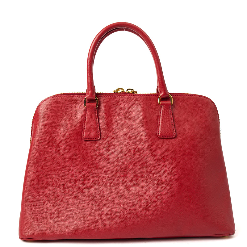Picture of Prada Top Handle Lux Tote in Red, Calfskin