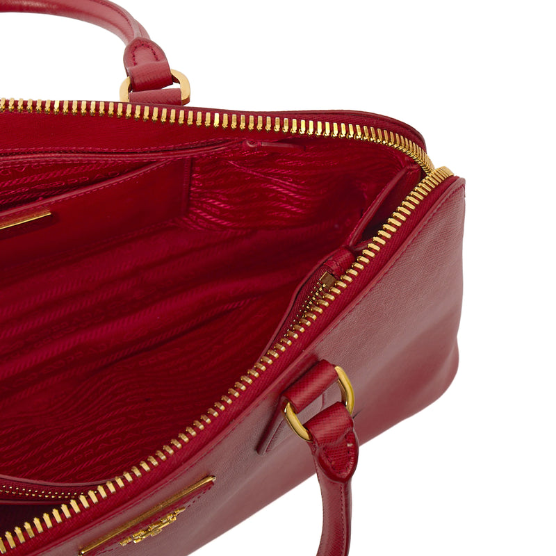Picture of Prada Top Handle Lux Tote in Red, Calfskin