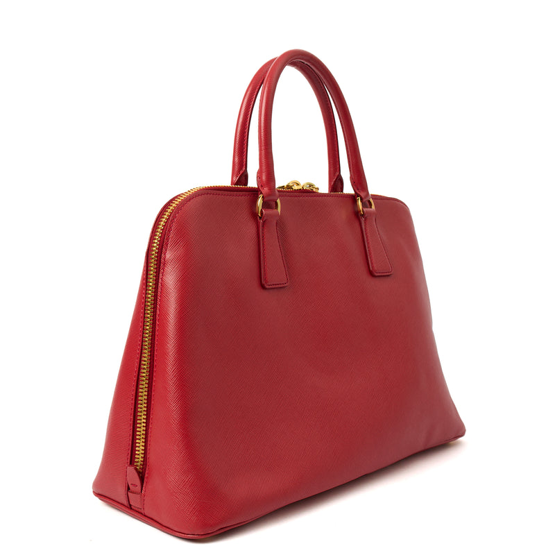 Picture of Prada Top Handle Lux Tote in Red, Calfskin