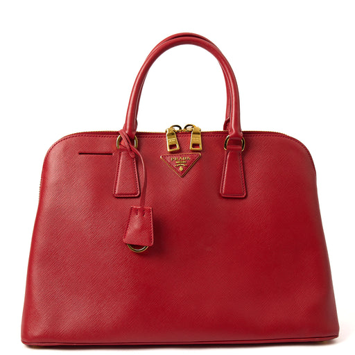 Picture of Prada Top Handle Lux Tote in Red, Calfskin