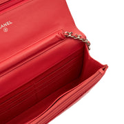 Picture of Chanel Cross Body Wallet on Chain in Red, Patent Leather