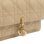Picture of Christian Dior Cross Body My Dior Daily Chain Pouch in Neutral, Cannage Quilted Grain Skin