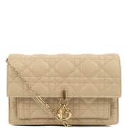 Picture of Christian Dior Cross Body My Dior Daily Chain Pouch in Neutral, Cannage Quilted Grain Skin