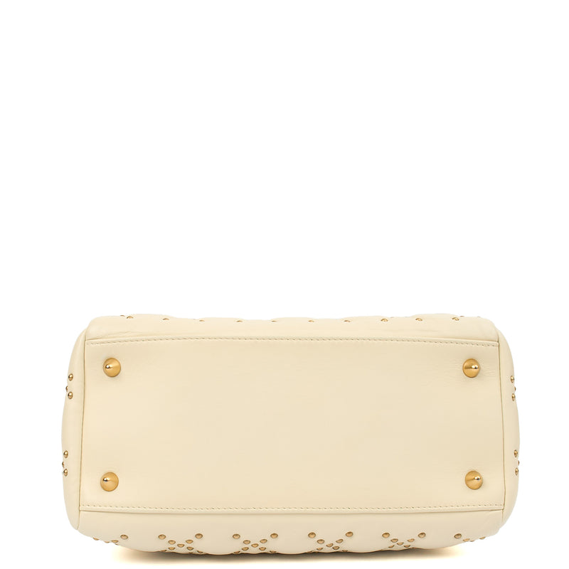 Picture of Christian Dior Tote Lady Dior - Medium in White, Calfskin