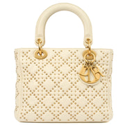Picture of Christian Dior Tote Lady Dior - Medium in White, Calfskin