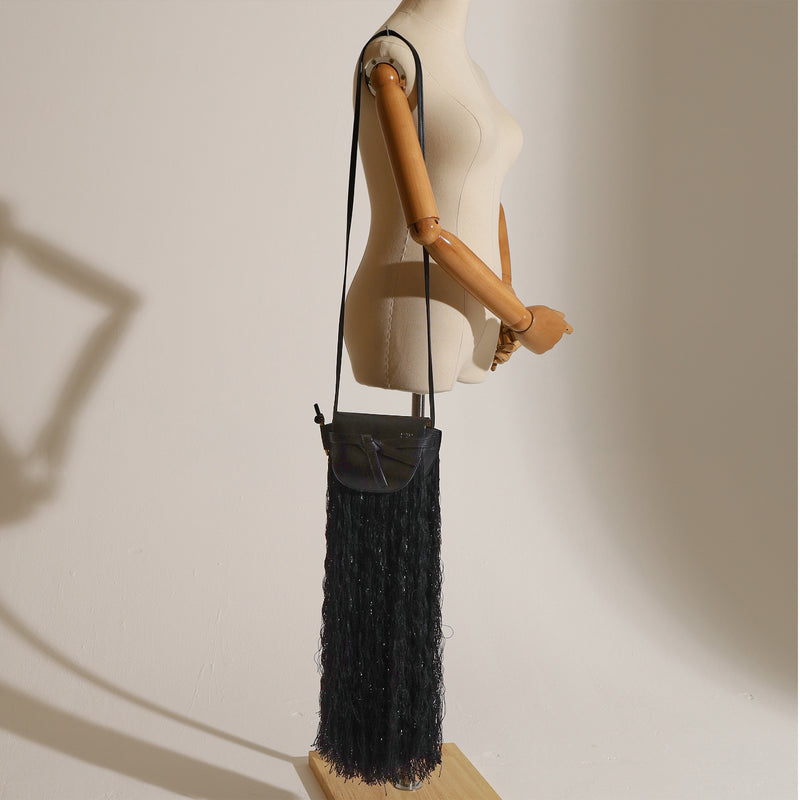 Picture of Loewe Cross Body Gate - Mini in Black, Leather