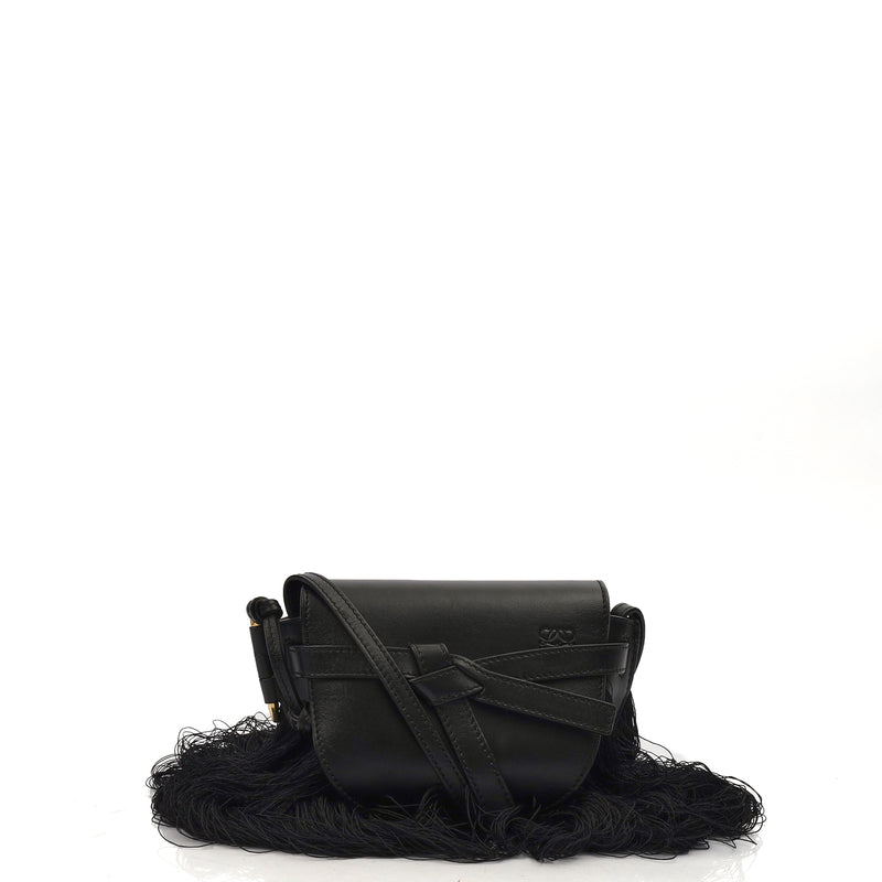 Picture of Loewe Cross Body Gate - Mini in Black, Leather
