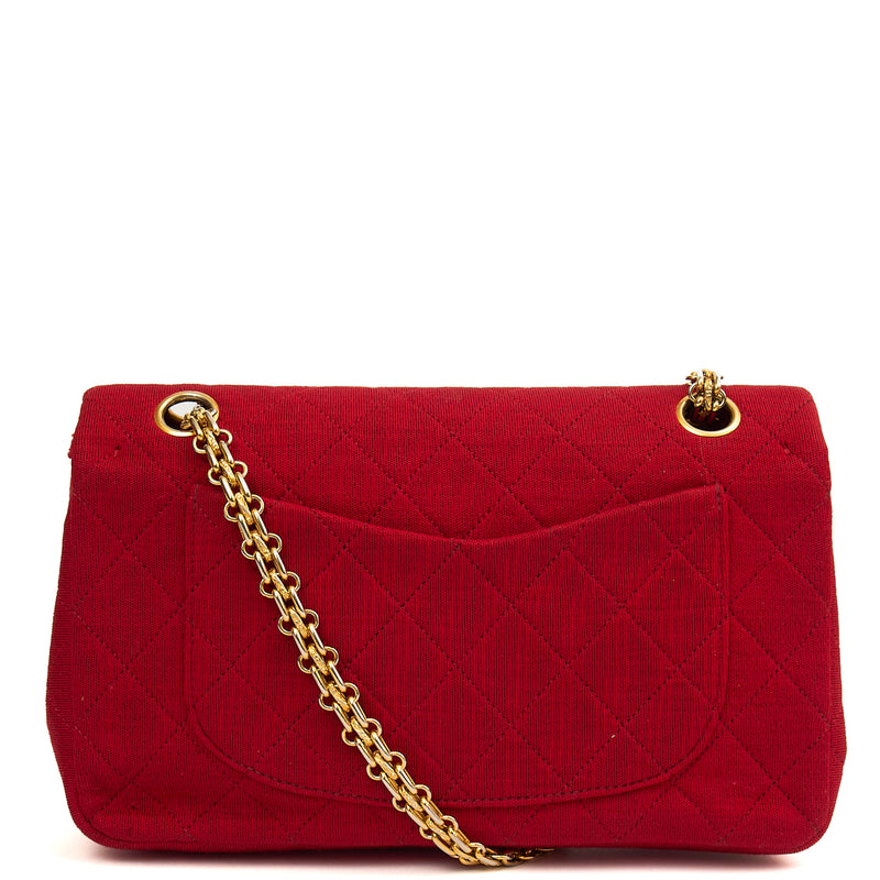 Picture of Chanel Shoulder Bag Classic Double Flap - Medium in Red, Fabric