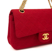 Picture of Chanel Shoulder Bag Classic Double Flap - Medium in Red, Fabric