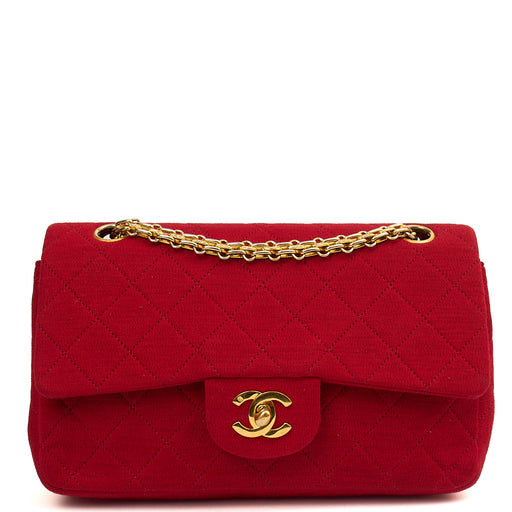 Picture of Chanel Shoulder Bag Classic Double Flap - Medium in Red, Fabric