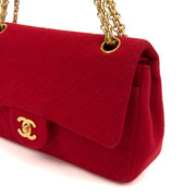 Picture of Chanel Shoulder Bag Classic Double Flap - Medium in Red, Fabric
