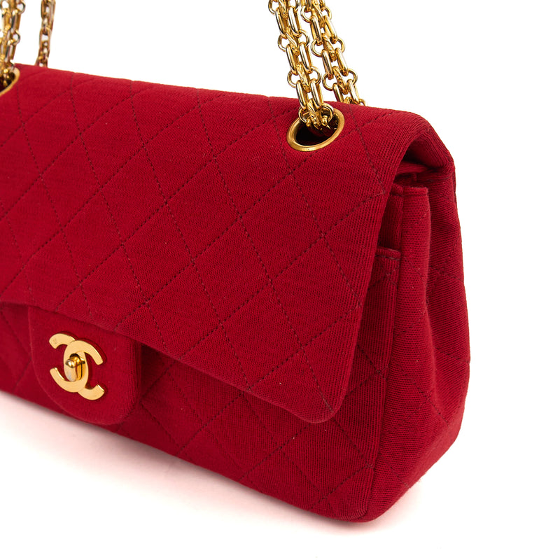 Picture of Chanel Shoulder Bag Classic Double Flap - Medium in Red, Fabric