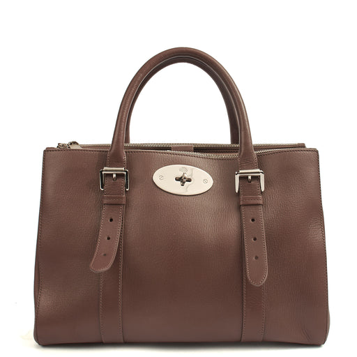 Picture of Mulberry Tote Bayswater Double Zip Tote in Putty, Leather