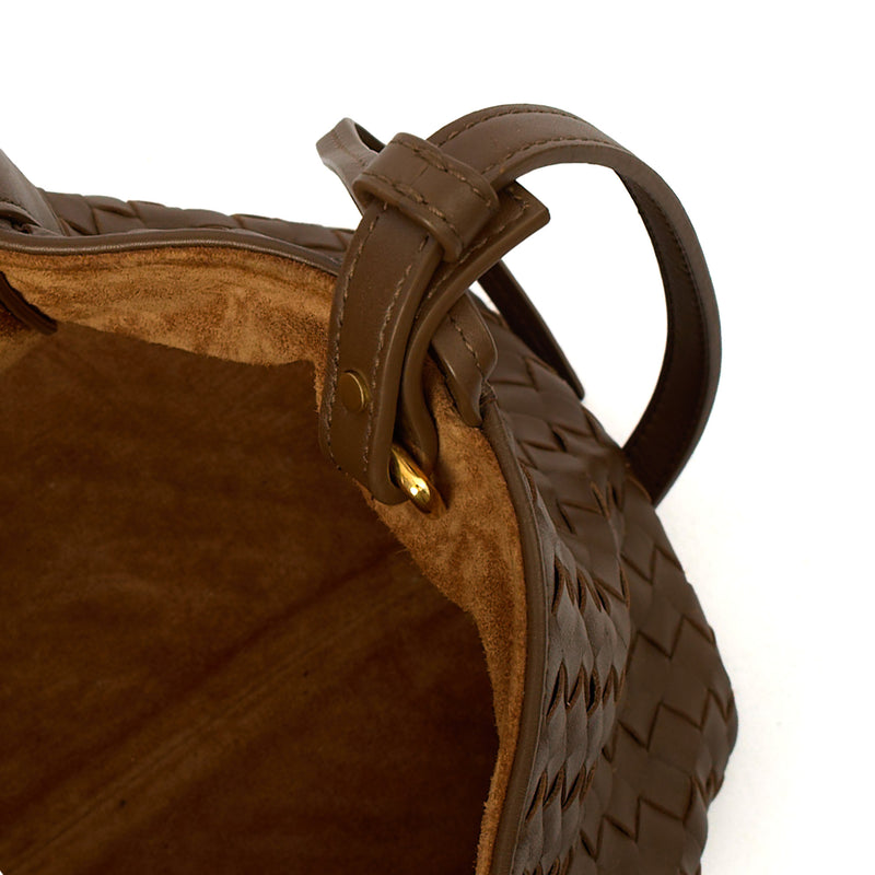 Picture of Bottega Veneta Tote Shoulder Bag in Brown, Intrecciato Nappa