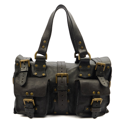 Picture of Mulberry Tote Roxanne in Black, Leather