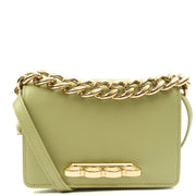 Picture of Alexander McQueen Cross Body Knuckle Crossbody in Green, Leather