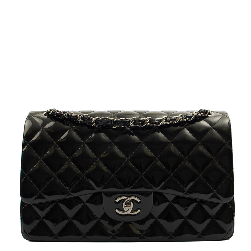 Picture of Chanel Shoulder Bag Classic Double Flap - Medium in Black, Patent Leather