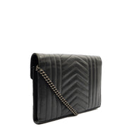 Picture of Saint Laurent Cross Body Envelope Shoulder Bag - Small in Black, Leather