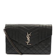 Picture of Saint Laurent Cross Body Envelope Shoulder Bag - Small in Black, Leather