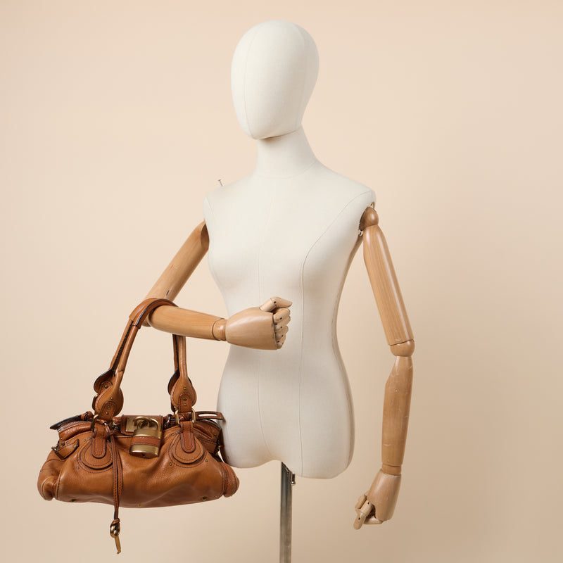 Chloe Shoulder Bag Paddington in Brown, Leather