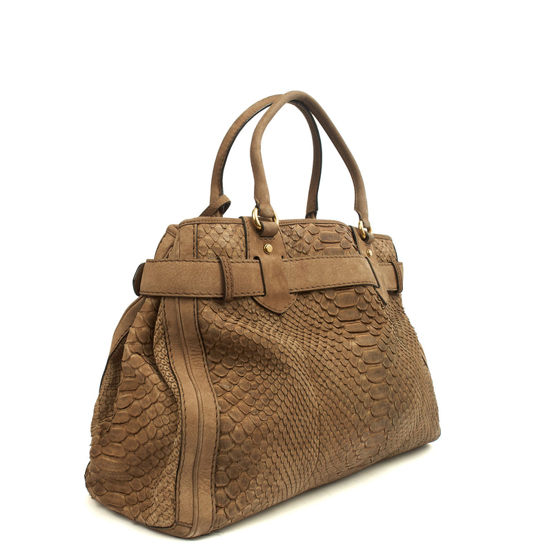 Picture of Gucci Tote GG Running Tote in Brown, Python Leather