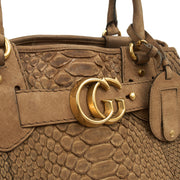 Picture of Gucci Tote GG Running Tote in Brown, Python Leather