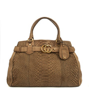 Picture of Gucci Tote GG Running Tote in Brown, Python Leather