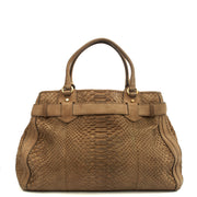 Picture of Gucci Tote GG Running Tote in Brown, Python Leather