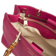 Picture of Gucci Tote Bamboo Shopper  in Pink, Leather