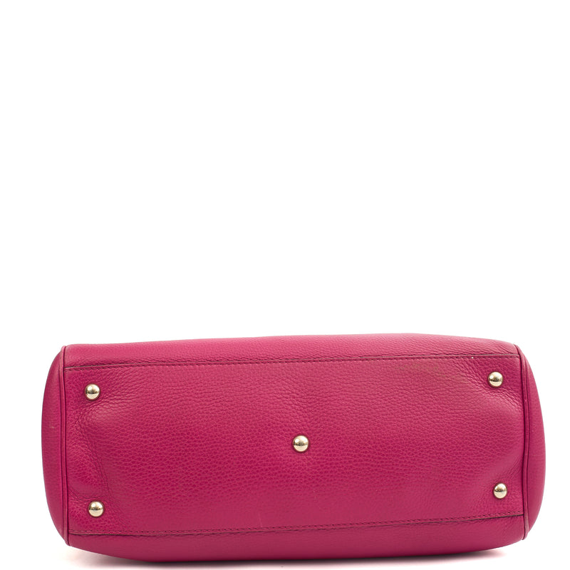 Picture of Gucci Tote Bamboo Shopper  in Pink, Leather