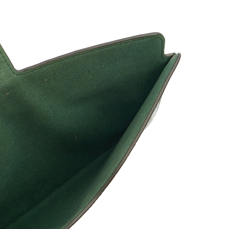 Picture of Mulberry Clutch Studded Pouch in Jungle Green, Exotic Effect Leather