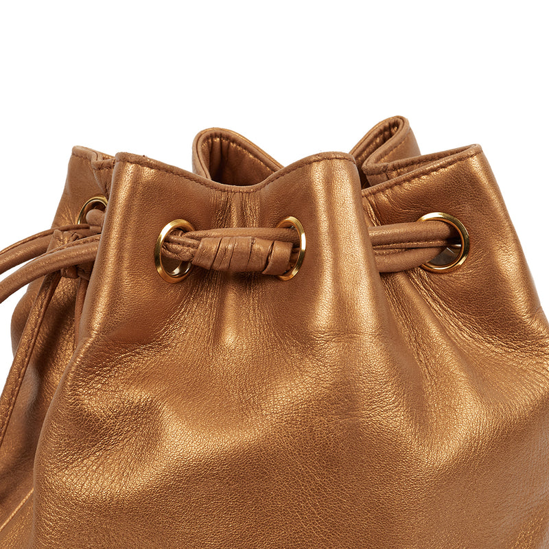 Picture of Chanel Bucket Bag Vintage Bucket Bag in Metallic, Lambskin Leather