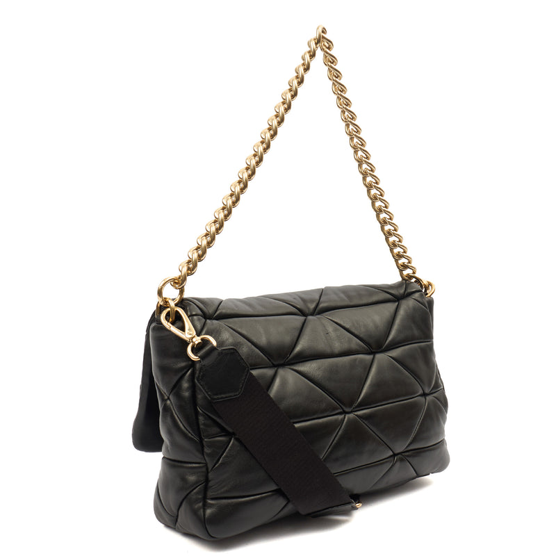 Prada Cross Body System Patchwork bag in Black, Leather