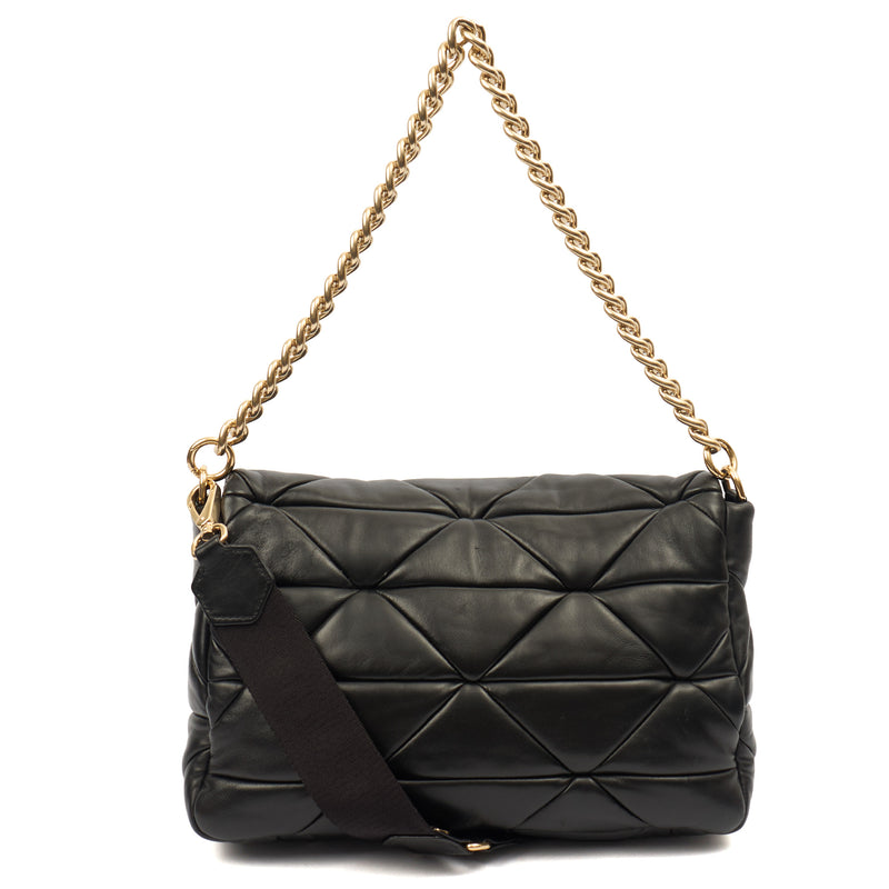 Picture of Prada Cross Body System Patchwork bag in Black, Leather