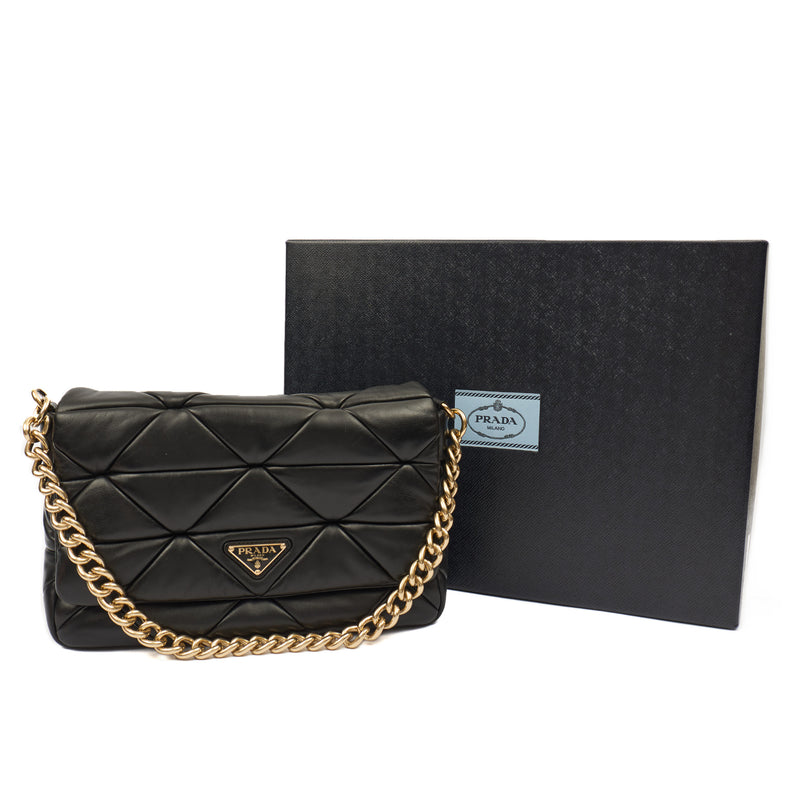 Picture of Prada Cross Body System Patchwork bag in Black, Leather