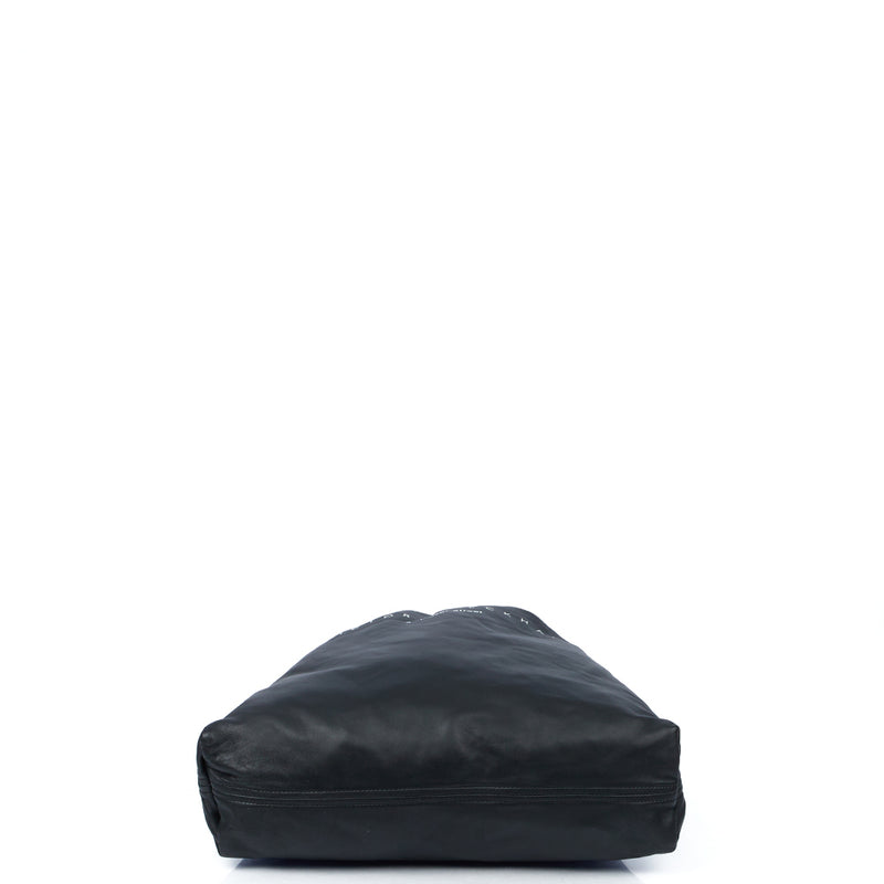Picture of Victoria Beckham Tote Drawstring Bucket Bag in Black, Leather