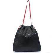 Picture of Victoria Beckham Tote Drawstring Bucket Bag in Black, Leather