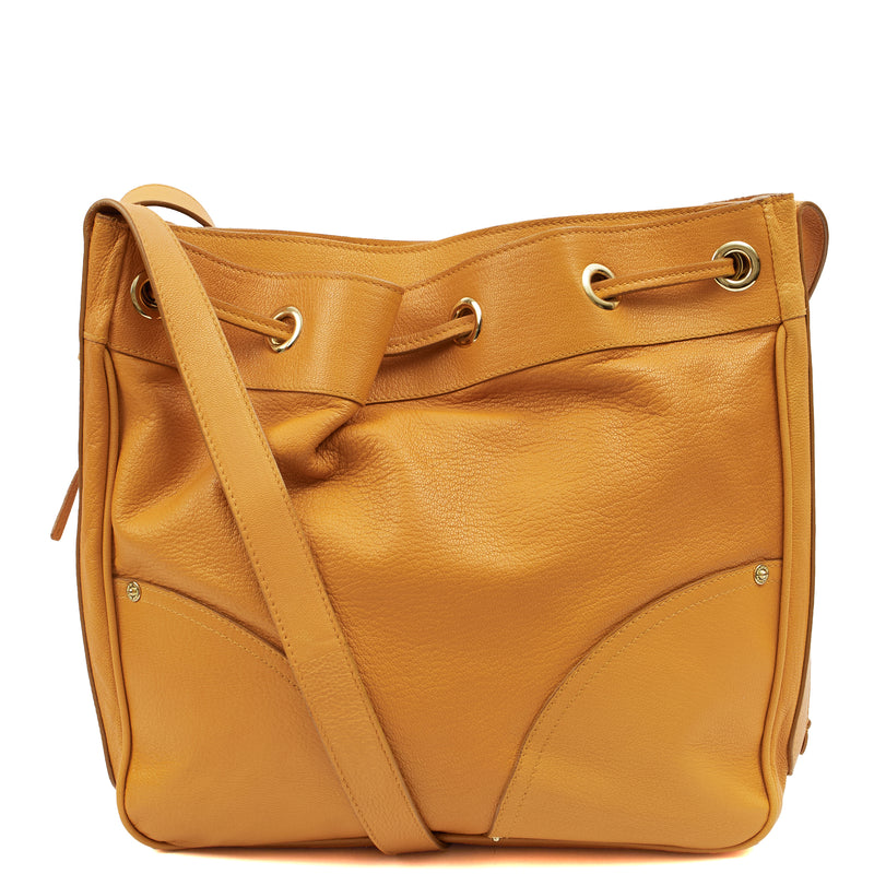 Picture of Mulberry Bucket Bag Poppy in Yellow, Leather