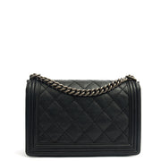 Picture of Chanel Shoulder Bag Boy - New Medium in Black, Calfskin Leather