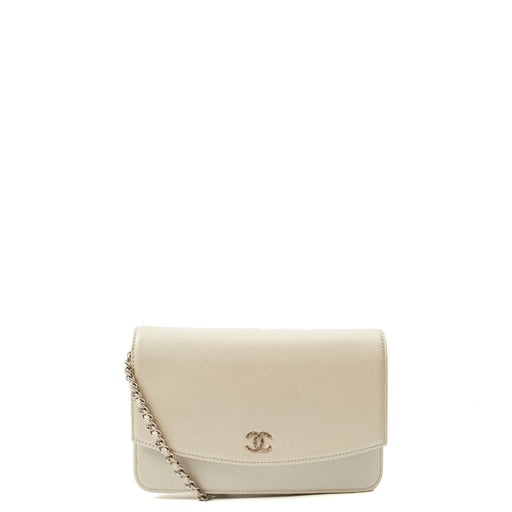 Picture of Chanel Cross Body Wallet on Chain in Metallic, Caviar Leather