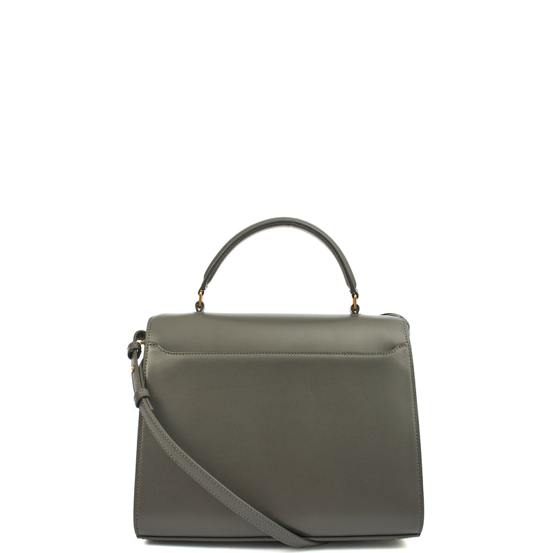 Picture of Saint Laurent Top Handle Cassandra Top Handle - Medium in Grey, Leather