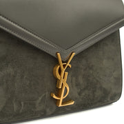 Picture of Saint Laurent Top Handle Cassandra Top Handle - Medium in Grey, Leather